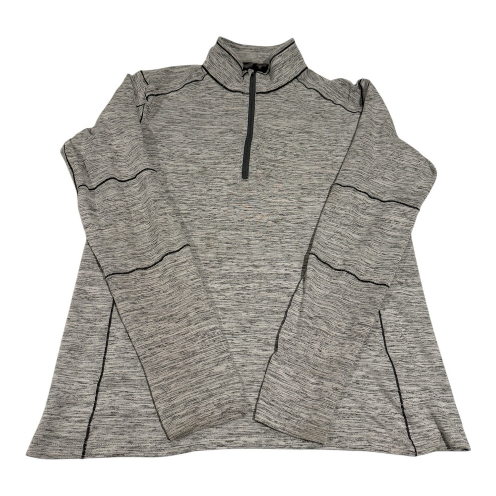 Kuhl Alloy Men's 1/4 Zip Pullover Shirt L Heather Gray Baselayer Thumb Loop